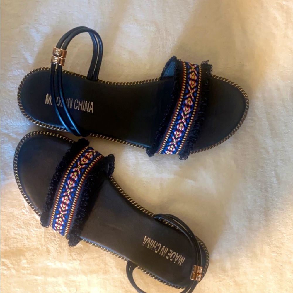 Tribal print sandals
